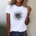 thumbnail image 4 of Blusas de Manga Corta para las Mujeres Divertida Impresión Cuello Redondo Camiseta Vintage, Blusas de Primavera para las Mujeres, 4 of 5