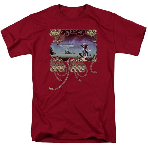 Trevco Sportswear YES111-AT-1 Yes Yessongs Adult Regular Fit Short Sleeve T-Shirt, Cardinal - Small