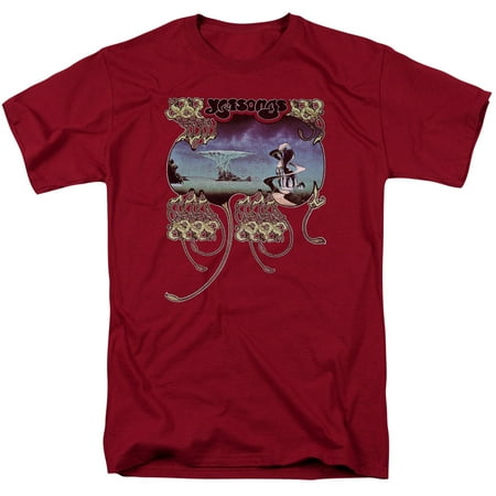 Trevco Sportswear YES111-AT-1 Yes Yessongs Adult Regular Fit Short Sleeve T-Shirt Cardinal - Small