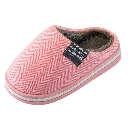 

Dpytoraw Kids Shoes Fashion Flat Home Cotton Slippers Comfortable Soft Bottom Warm Cotton Slippers Size 4-4.5 Years
