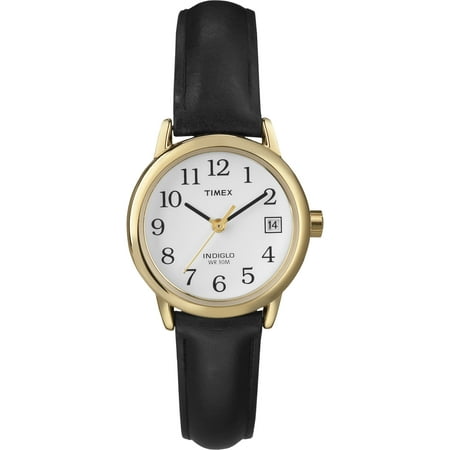 UPC 753048176298 product image for Timex Women s Easy Reader Date Black/Gold/White 25mm Casual Watch  Leather Strap | upcitemdb.com