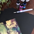 thumbnail image 3 of Black Alcohol Ink Paper 25 Sheets Heavy Black Art Paper for Alcohol Ink & Black Watercolor Paper, Synthetic Paper 5x7 Inches 127x178mm, 200gsm Cardstock, 3 of 3