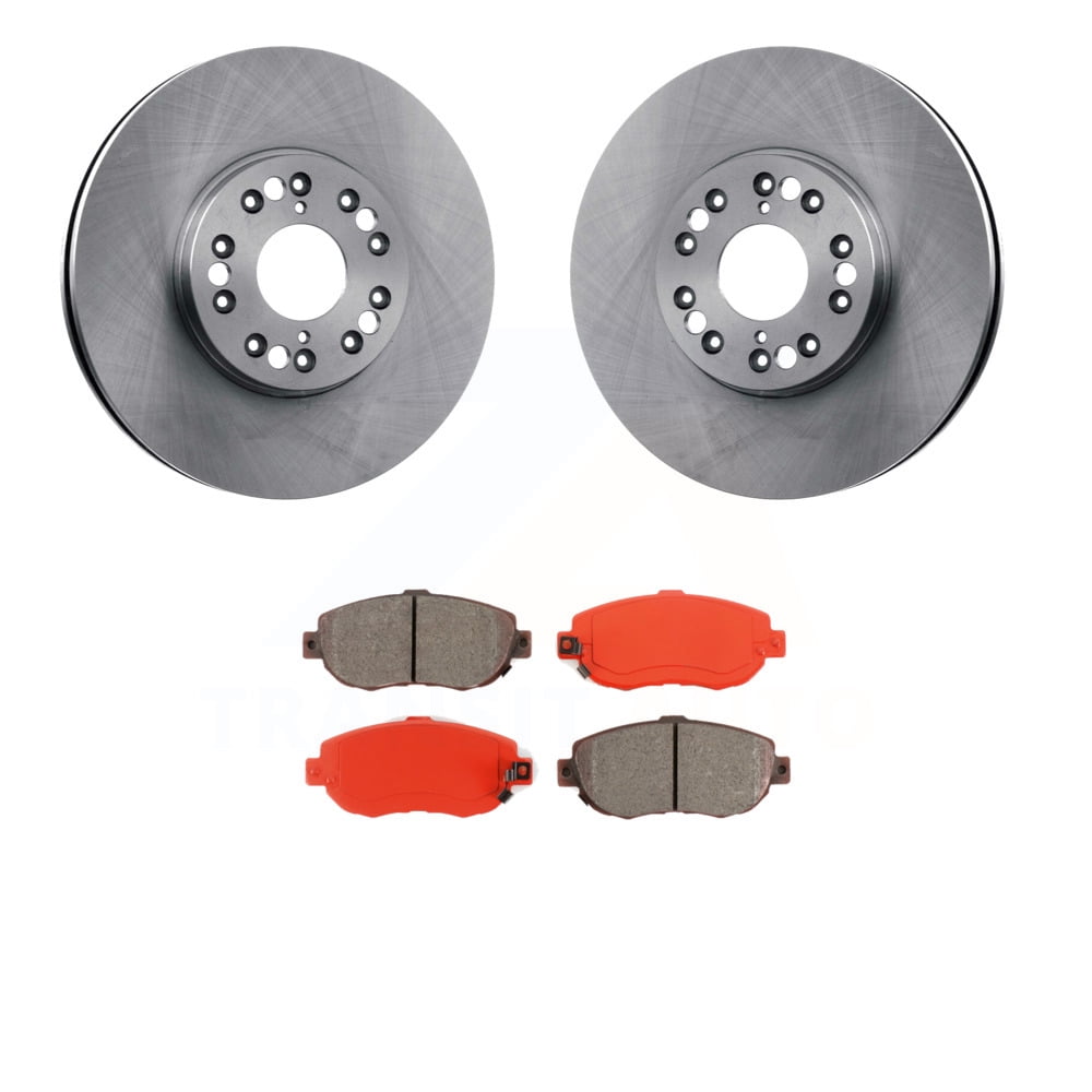Front Disc Brake Rotors And SemiMetallic Pads Kit For Lexus GS300