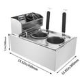 thumbnail image 2 of Hemousy 2-Hole Commercial Pasta Cooker 1500W, Adjustable Temp Electric Noodle Boiler with Filters, 2 of 9