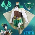 thumbnail image 2 of Anime Genshin Impacto Venti Mondstadt Wind God Juego Traje Encantador Uniforme Cosplay Disfraz De Halloween Fiesta De Las Mujeres Peluca, 2 of 4