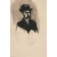 thumbnail image 2 of Charles Demuth 11x14 Black Ornate Wood Framed Double Matted Museum Art Print Titled: Head Of&nbsp;Man (ca.&nbsp;1908), 2 of 5