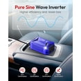 thumbnail image 2 of BESTEK 300W Car Power Inverter DC 12V To 110V AC Pure Sine Wave Dual USB Fast Charge Safety Certification, Blue, 2 of 7