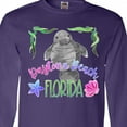 thumbnail image 4 of Inktastic Daytona Beach Florida Cute Swimming Manatee Long Sleeve T-Shirt, 4 of 5