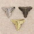 thumbnail image 2 of HEVIRGO 4Pcs 25mm Antique Triangular Corner Bracket Hardware Luggage Case Protector, 2 of 10