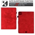 thumbnail image 3 of GSFY Case for 2024 iPad Air 11 Inch 6th Gen (M2), Smart PU Leather Wallet Stand Protective Shell Auto Sleep Wake for iPad Air 11 6th/ iPad Air 10.9 4th &5th/ iPad Pro 11 (2018-2022), Red FLOWER, 3 of 8