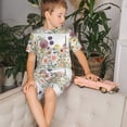 thumbnail image 4 of Fotbe Autumn Garden Pijama Estampada de 2 Piezas para Niños – Ropa de Dormir de Manga Corta Cómoda para Niños y Niñas, Camiseta y Shorts de Algodón-Medium, 4 of 6