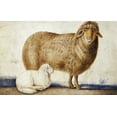 thumbnail image 2 of Ghaffari, Abul Hasan 14x10 White Modern Wood Framed Museum Art Print Titled - A Ewe and Her Lamb, 2 of 4