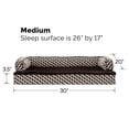 thumbnail image 3 of Furhaven Cama ortopédica para perros medianos y pequeños con refuerzos extraíbles y funda lavable, para perros de hasta 35 libras - Sofá cómodo con decoración tejida y de felpa - Marrón diamante, medi, 3 of 5
