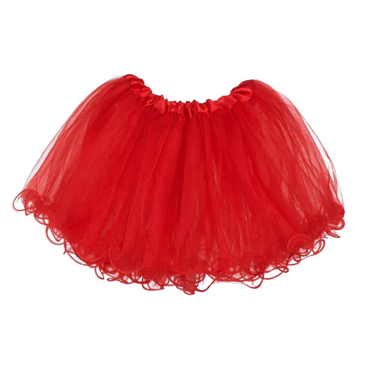 Little Girls Tutu Ruffle Edge 3-Layer (4 mo - 3T) Red - Walmart.com