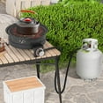 thumbnail image 2 of Costway 17" Portable Gas Fire Pit with Folding Legs & Removable Grill Carrying Bag, 2 of 9