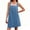 MId blue, variant on Sleeveless A-line Denim Dress Women Casual Loose Jean Dress with Pocket