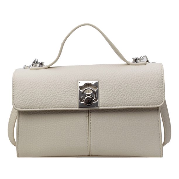 Bolso Hombro Ygjytge Con Cerradura Cuadrado Pequeño beige