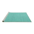 thumbnail image 2 of Ahgly Company Machine Washable Indoor Rectangle Abstract Turquoise Blue Contemporary Area Rugs, 3' x 5', 2 of 4