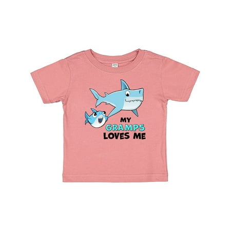 

Inktastic My Gramps Loves Me with Cute Sharks Gift Baby Boy or Baby Girl T-Shirt
