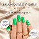 thumbnail image 4 of Uñas postizas adhesivas JOYVVEW medianas largas cuadradas verde 24 piezas, 4 of 7