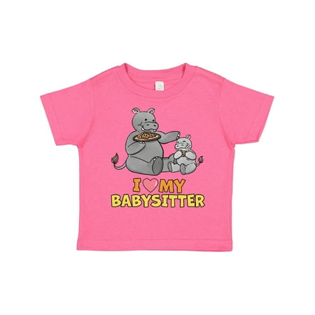 

Inktastic I Love My Babysitter Hippos Gift Toddler Boy or Toddler Girl T-Shirt