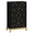 Black, variant on HLR 6 Drawer Wood Large Dresser for Bedroom, All Age Modern Chest of Drawers with Gold Trim, Green