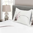 thumbnail image 3 of Ambesonne Art Quilted Bedspread Set 3 Pcs, Traditional Ink Orchid, King Size, Brown and Pink, 3 of 4