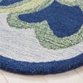 thumbnail image 3 of SAFAVIEH Novelty Alaois Floral Area Rug, Navy/Green, 5' x 5' Round, 3 of 7