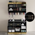 thumbnail image 2 of Advwin Salon Station Color Bar Cabinet Set, Wall Mounted & Free Standing Barber Station with Adjustable Shelves, Raised Edges & Drawers, Hair Color Storage Organizer for Salon Display, 2 of 12