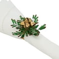 thumbnail image 3 of Saro Lifestyle Beaded Snowflake and Bells Napkin Ring (Set of 4), 3 of 5