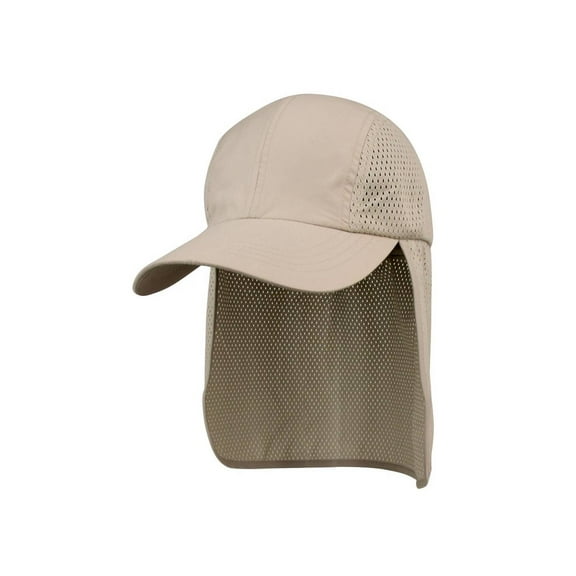 Juniper Microfiber Cap with Long Flap - Khaki