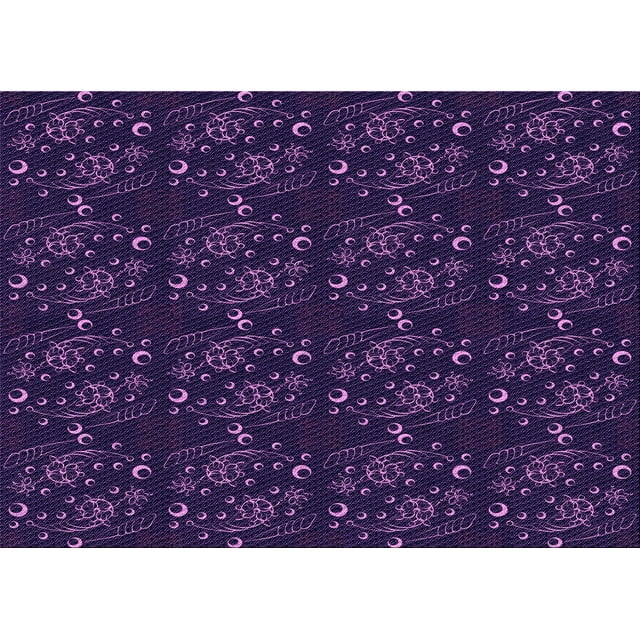 Ahgly Tapis Rectangulaire Lavable en Machine Intérieur Transitionnel Bleu Nuit, 2 Pieds x 5 Pieds