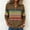 Coffee, variant on Gamivast Quarter Zip Pullover for Women Colorblock Striped Long Sleeve Sweatshirt Soft Lightweight 1/4 Zip Tops Casual Fall Winter Basic Shirts for Lounge Wear White S