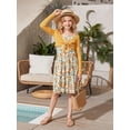 thumbnail image 6 of PureChapter Girls Clothes Floral Cami Dress with Knit Cardigan Summer Girls 2 Piece Outfit for 8-12Y, 6 of 8