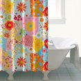 thumbnail image 4 of Pioneer Flower Floral Print Pattern Shower Curtain 84"x72", Bathroom Decorative Shower Curtain Set with 12 Hooks, Waterproof Washable, 4 of 6