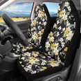 thumbnail image 2 of POLERO Soft Front Seat Cover for Most Cars, Breathable Comfort Automotive Front Seat Covers Polyester 2 Packs, Floral and Leaf Patterns, 2 of 13