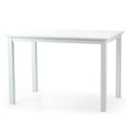 thumbnail image 4 of 5 Piece Dining Table Set, 4 Classic Style Solid Wood Warm Chairs w Rectangular Table, Kitchen Room Set, White Color w Gray Cushions, 4 of 8