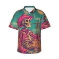 thumbnail image 2 of Goofa Western Desert Skull Cowboy (2) Hawaiian Shirt for Men, Unisex Summer Beach Casual Short Sleeve Button Down Shirts,Aloha Tropical Floral print shirt-, 2 of 9