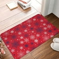 thumbnail image 4 of Rateoe Snowflake Symphony Pattern Flannel Door Mat Indoor Outdoor Entrance, Waterproof All-Weather Doormat,Fade Resistant, Low Profile Entryway Mat 16x24in, 4 of 7