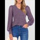 thumbnail image 5 of Blusas de Encaje de Larga para Mujer, Suéteres de Cuello en V A para Otoño 2025, Atuendos Elegantes e Informales de Invierno Púrpura L, 5 of 8