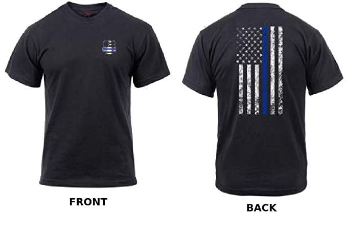 mens thin blue line flag t-shirt with 