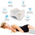 thumbnail image 3 of nipocaio Orthopedic Knee Pillow Memory Foam Suitable For Side Sleepers Relief Of Hip, Back And Knees, 3 of 4