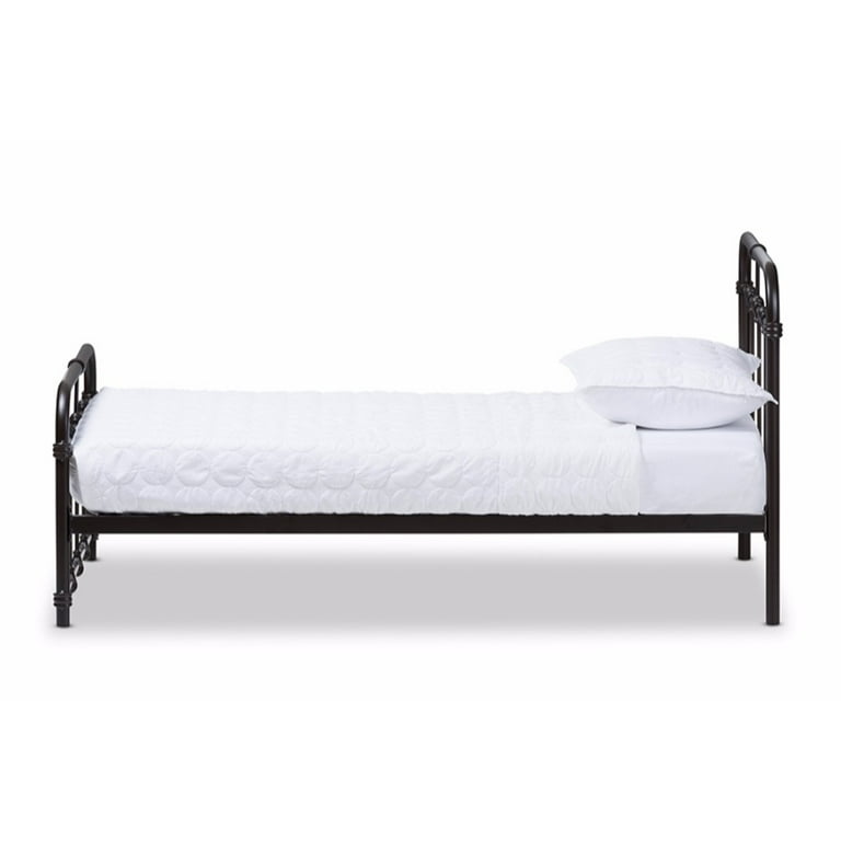 Baxton Studio Mandy Vintage Industrial Black Finished Metal Twin Size Platform Bed Baxton Studio Mandy Vintage Industrial Black Finished Metal Twin Size Platform Bed