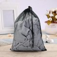 thumbnail image 5 of Nvzi Bolsa de malla para almacenamiento, negra, de gran capacidad, con cordón grueso y cierre de hebilla, ideal para almacenamiento y viajes. Medidas: 7,87 x 9,84 pulgadas. 1 unidad., 5 of 5