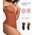 thumbnail image 3 of Body Shapewear Popilush con encaje para controlar la barriga, color marrón, talla XL, 3 of 4