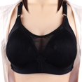thumbnail image 3 of LQCMBYF Womens Sports Bras High Support Sexy Plus Size No Steel Ring Bra Thin Cotton Jacquard Push Up Underwear for Womens Sports Bras for Women Padded Running Bra High Impact Sports Bra (Black,40C), 3 of 5