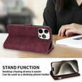 thumbnail image 5 of Wallet Multi-card Slot Zipper Kickstand Magnetic Flip Leather Case For iPhone 15 16 17 Pro Max Plus, 5 of 9
