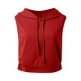 thumbnail image 3 of Hooded Vest for Women 2025 Sleeveless Breathable Quick Drying Plain Athletic Running Vest Pullover Tops, 3 of 7