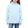thumbnail image 6 of KAUOD Kids Fleece Crew Neck Sweater with Pockets Boys Girls Long Sleeve Plain Pullover Sweatshirts Tops Winter Warm Clothes, 6 of 8
