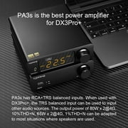 TOPPING DX3 Pro+ Headphone amplifier 3.5mm,Desktop usb dac,Bluetooth 5.1,Pre Amplifier with Remote Control,Black